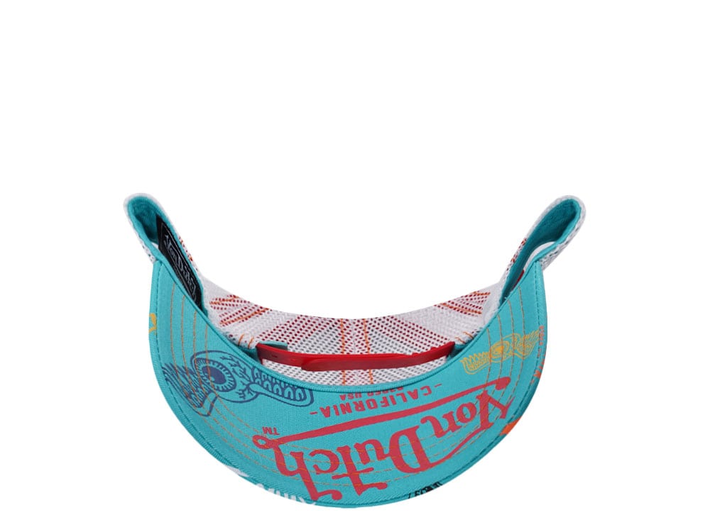 Von Dutch Oval Patch Teal Trucker Snapback Casquette