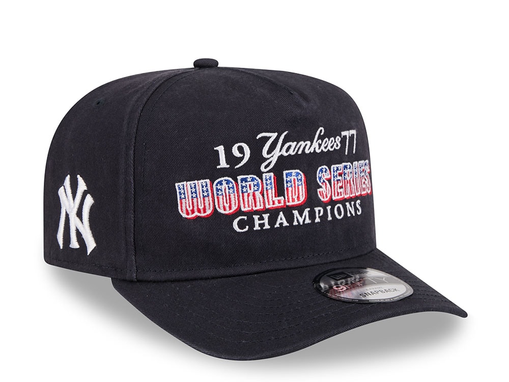 New Era New York Yankees World Series Champions 1977 Historic Navy Edition 9Fifty A Frame Snapback Casquette
