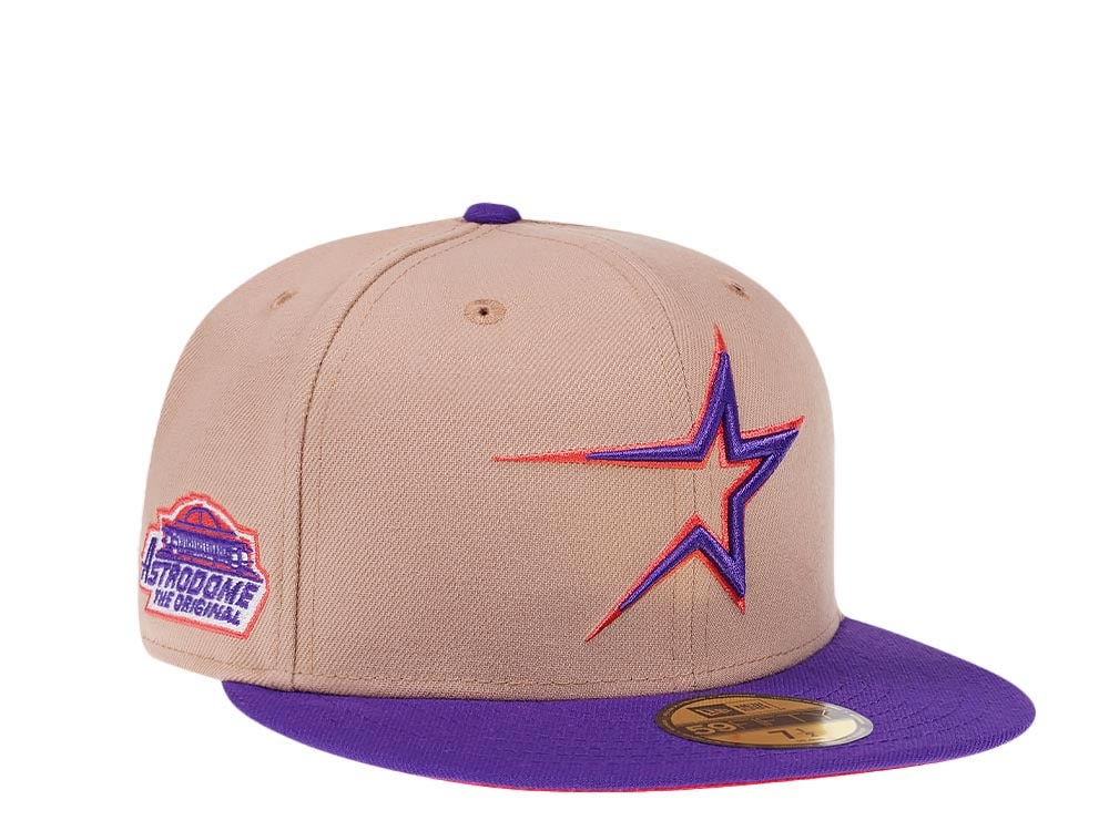 New Era Houston Astros Astrodome Camel Prime Two Tone 59Fifty Fitted Casquette