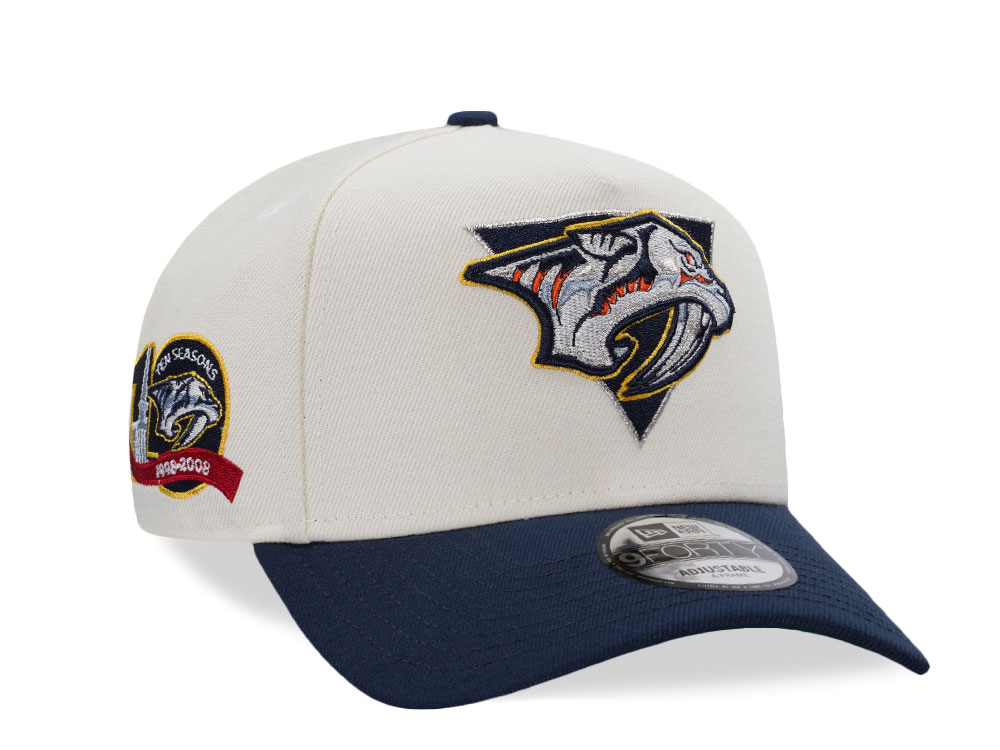 New Era Nashville Predators 10 Seasons Chrome Two Tone Edition 9Forty A Frame Snapback Casquette