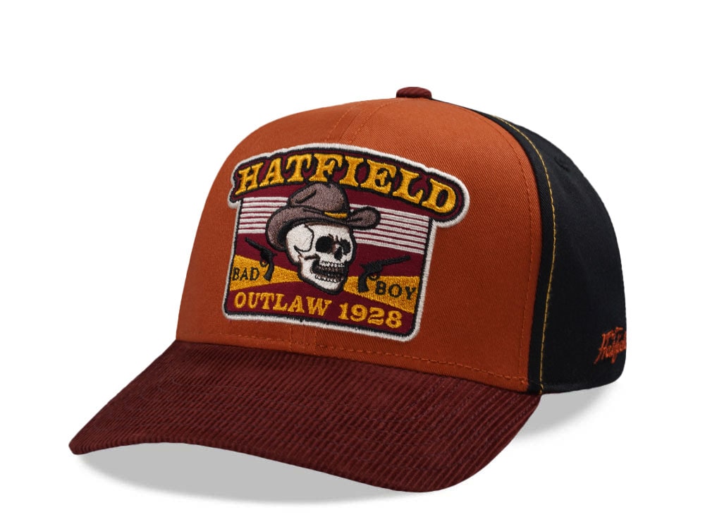Hatfield Outlaw 1928 Orange Black Snapback Casquette