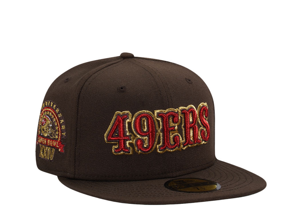 New Era San Francisco 30th Anniversary Super Bowl XXIV Walnut Throwback Edition 59Fifty Fitted Casquette