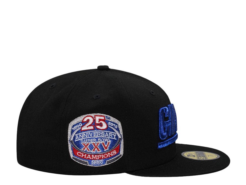 New Era New York Giants 25th Anniversary Super Bowl XXV Black Metallic Edition 59Fifty Fitted Casquette
