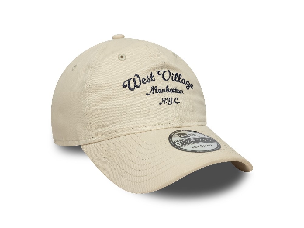 New Era West Village Wordmark Stone 9Twenty Strapback Casquette
