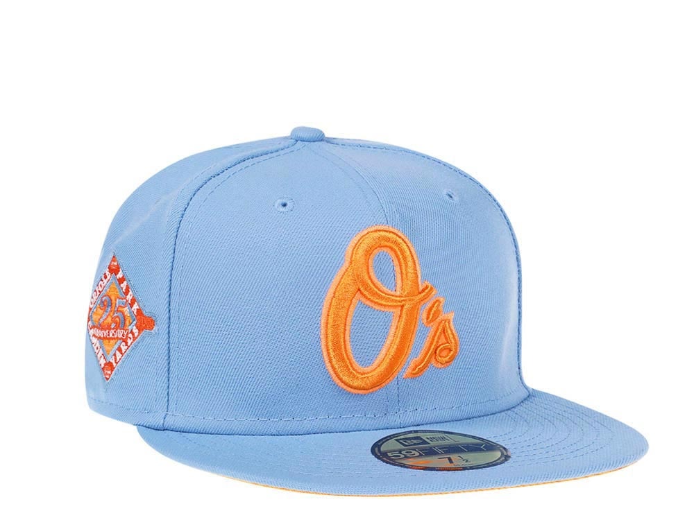 New Era Baltimore Orioles 25th Anniversary Cool Mango Edition 59Fifty Fitted Casquette