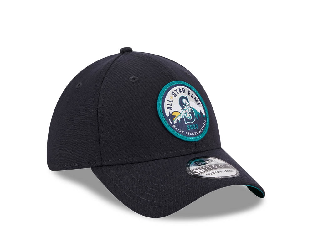 New Era Seattle Mariners All Star Game 2023 Patch E1 Navy 39Thirty Stretch Casquette