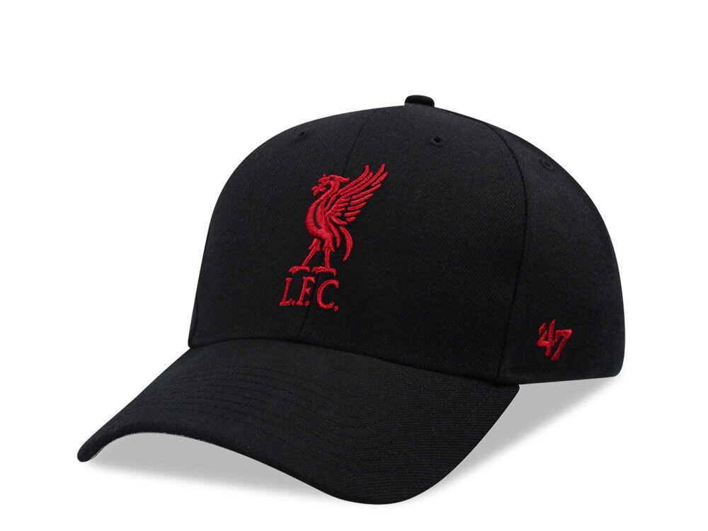 47Brand Liverpool FC Black and Red MVP Strapback Casquette