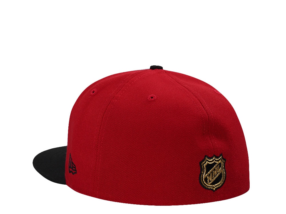 New Era Vegas Golden Knights Scarlet Metallic Two Tone Edition 59Fifty Fitted Casquette