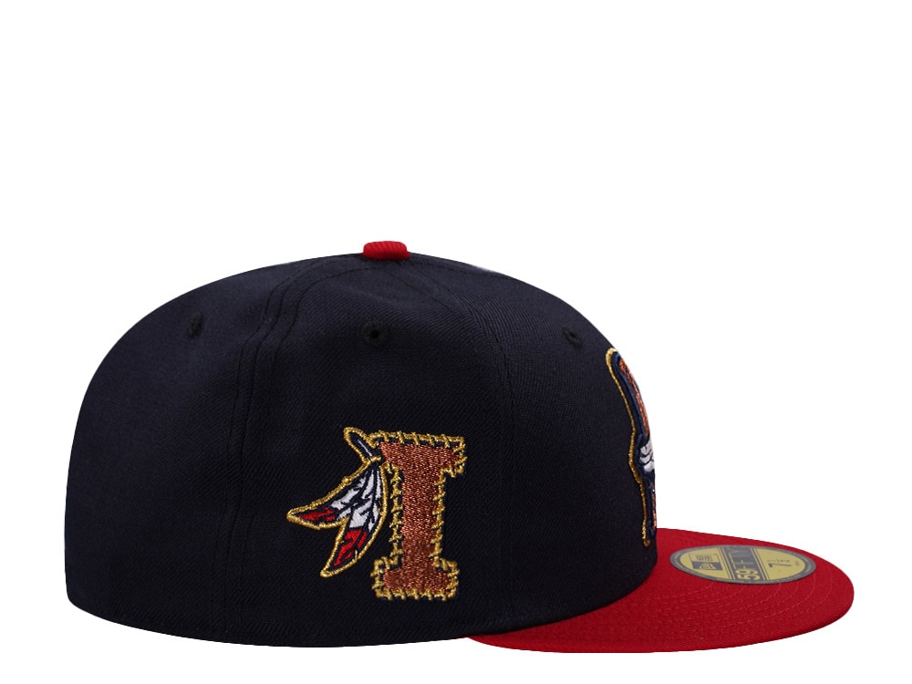 New Era Kinston Indians Navy Wool Two Tone Edition 59Fifty Fitted Casquette