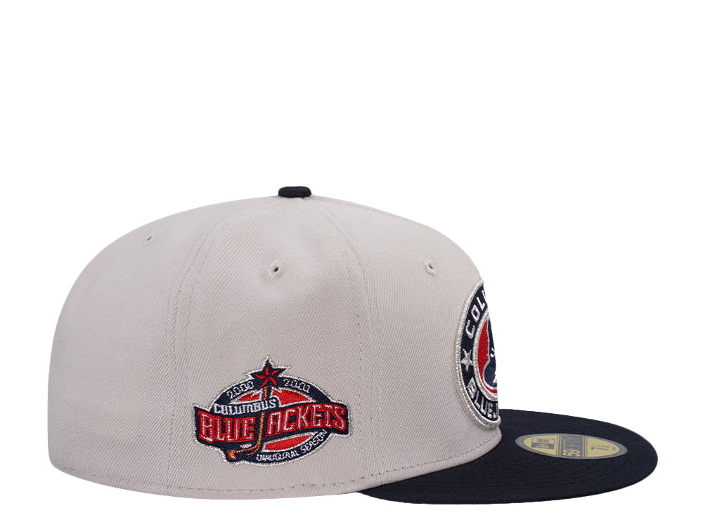 New Era Columbus Blue Jackets Inaugural Season Stone Two Tone Edition 59Fifty Fitted Casquette