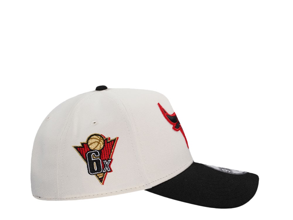 New Era Chicago Bulls 6x Champions Chrome Two Tone 9Forty A Frame Snapback Casquette