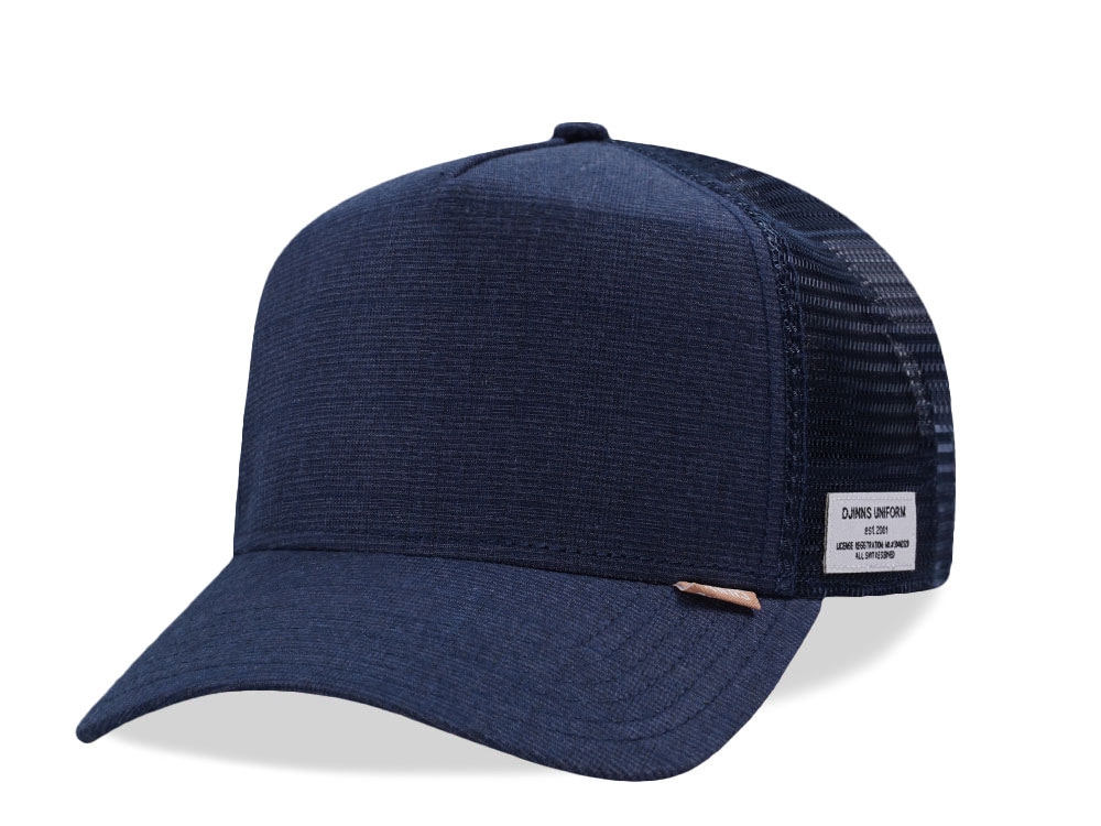 Djinns Glencheck Navy Trucker Snapback Casquette
