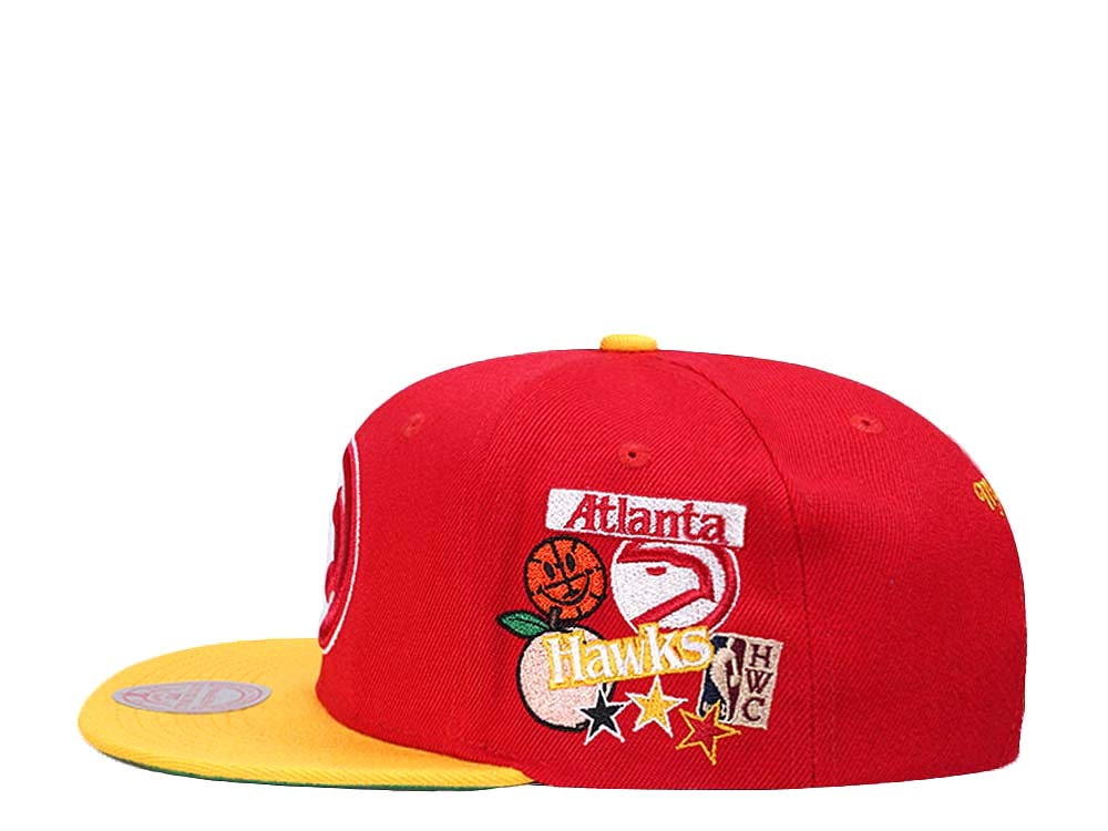 Mitchell & Ness Atlanta Hawks Patch Overload Hardwood Classic Snapback Casquette