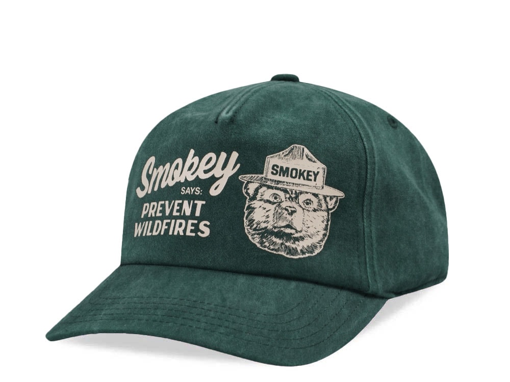 American Needle Smokey Bear Walker Dark Green Snapback Casquette