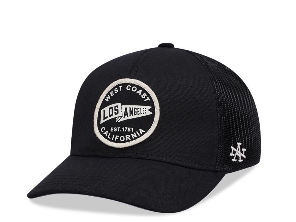 American Needle Los Angeles West Coast Valin Black Trucker Snapback Casquette