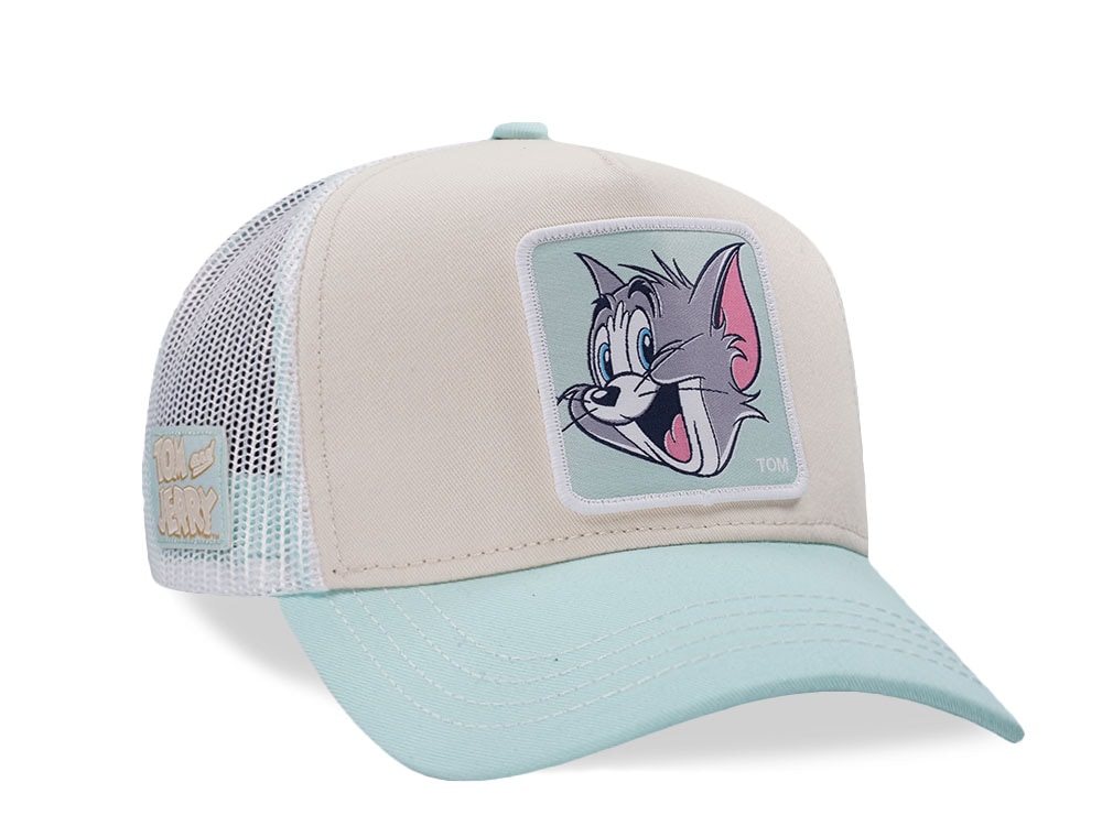 Capslab Tom and Jerry Beige Trucker Snapback Casquette