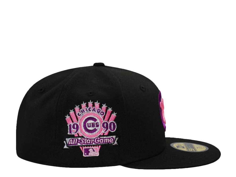 New Era Chicago Cubs All Star Game 1990 Magenta Black Prime Edition 59Fifty Fitted Casquette