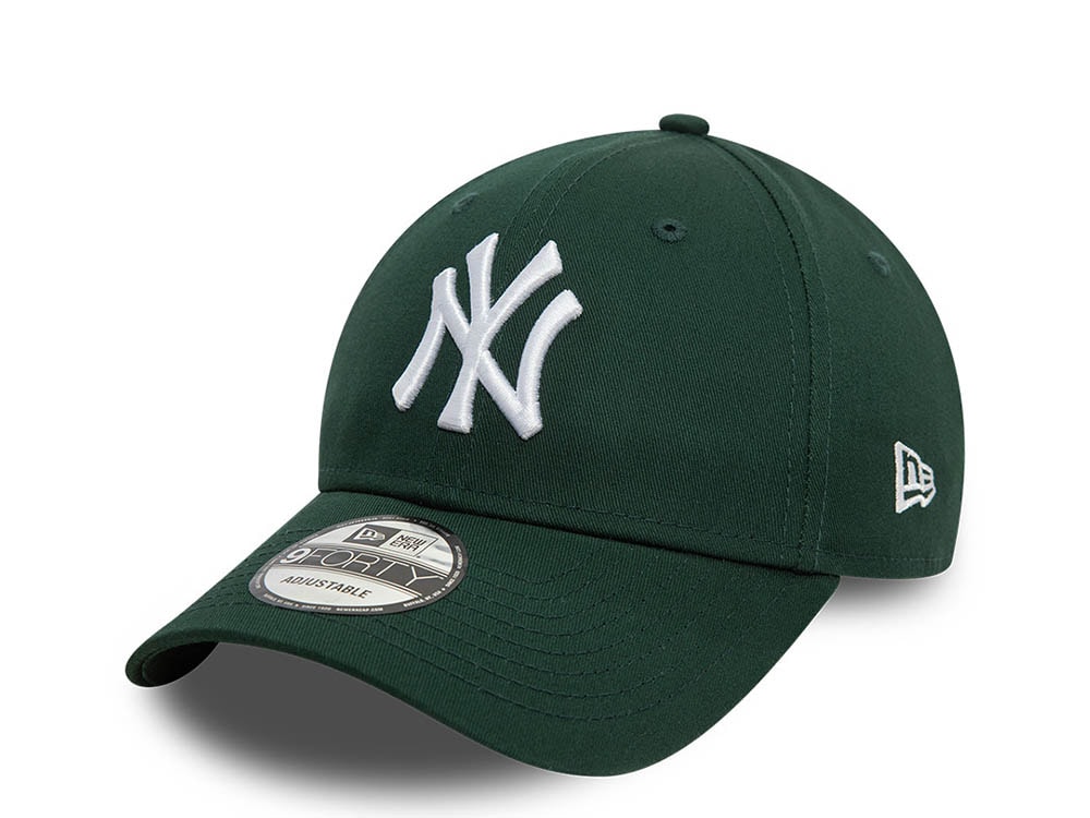 New Era New York Yankees League Essential Dark Green 9Forty Strapback Casquette