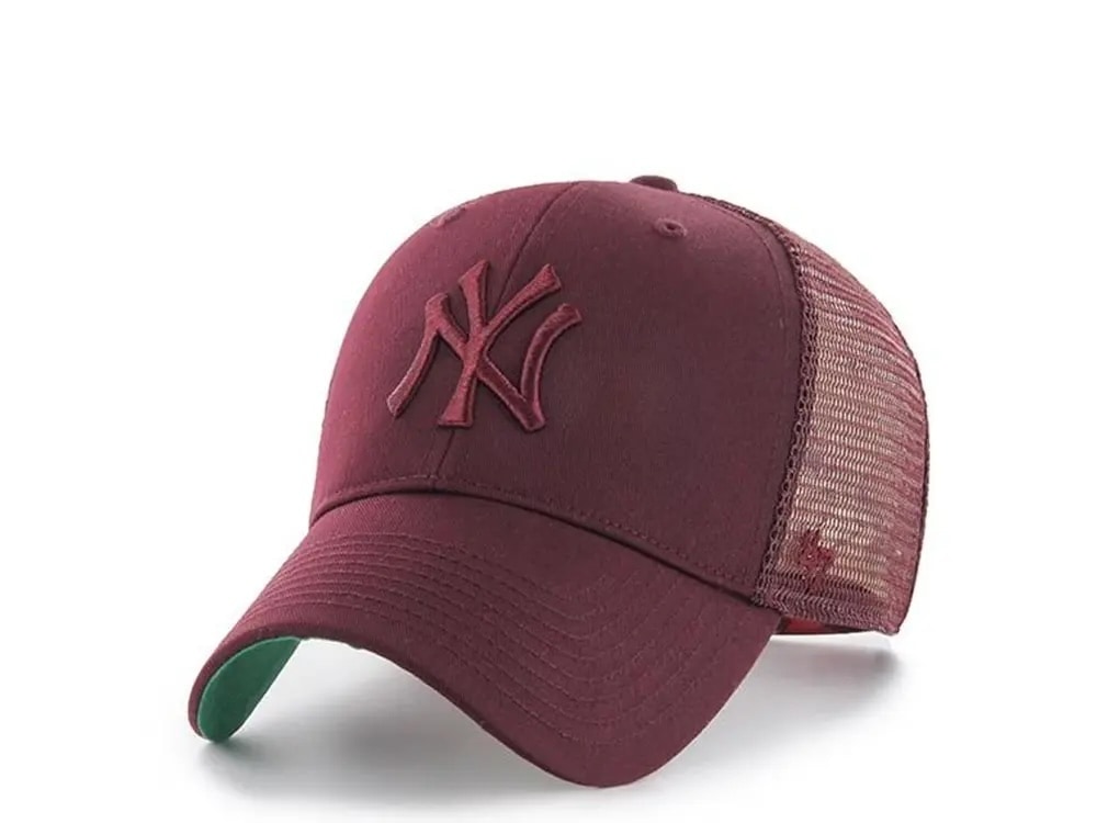 47Brand New York Yankees Tonal Maroon Classic Trucker Snapback Casquette
