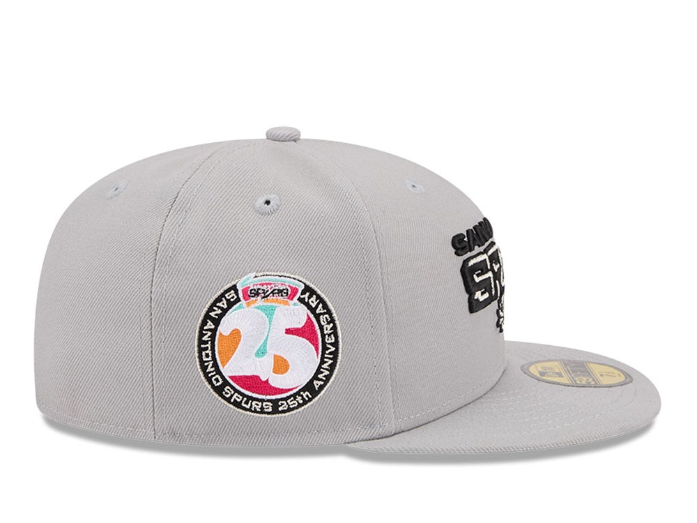 New Era San Antonio Spurs HWC 25th Anniversary Gray 59Fifty Fitted Casquette