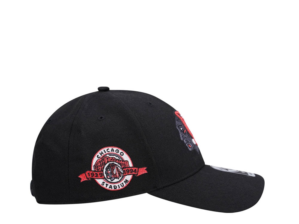 47Brand Chicago Blackhawks Vintage Black Sure Shot MVP Snapback Casquette