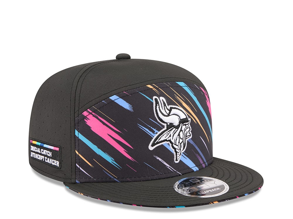 New Era Minnesota Vikings Crucial Catch 2026 Black Edition 9Fifty Split Panel Snapback Casquette