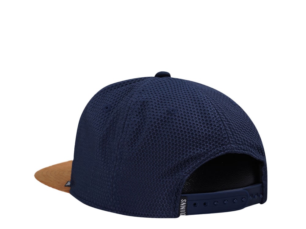 Djinns Honey Knit Navy 6 Panel Snapback Casquette