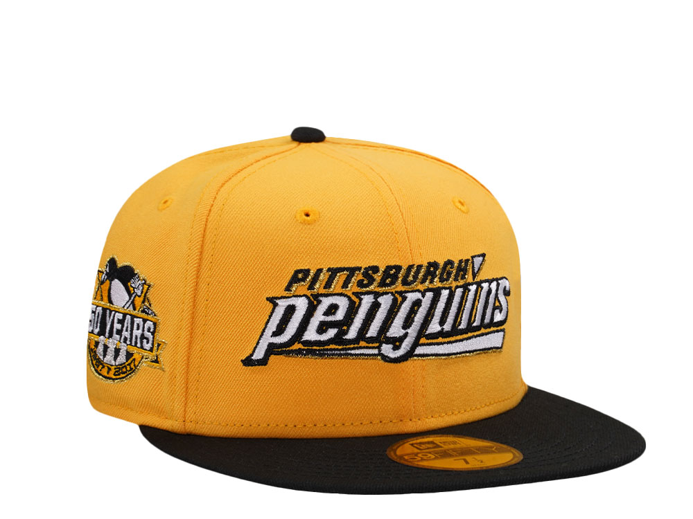 New Era Pittsburgh Penguins 50th Anniversary Two Tone Throwback Edition 59Fifty Fitted Casquette