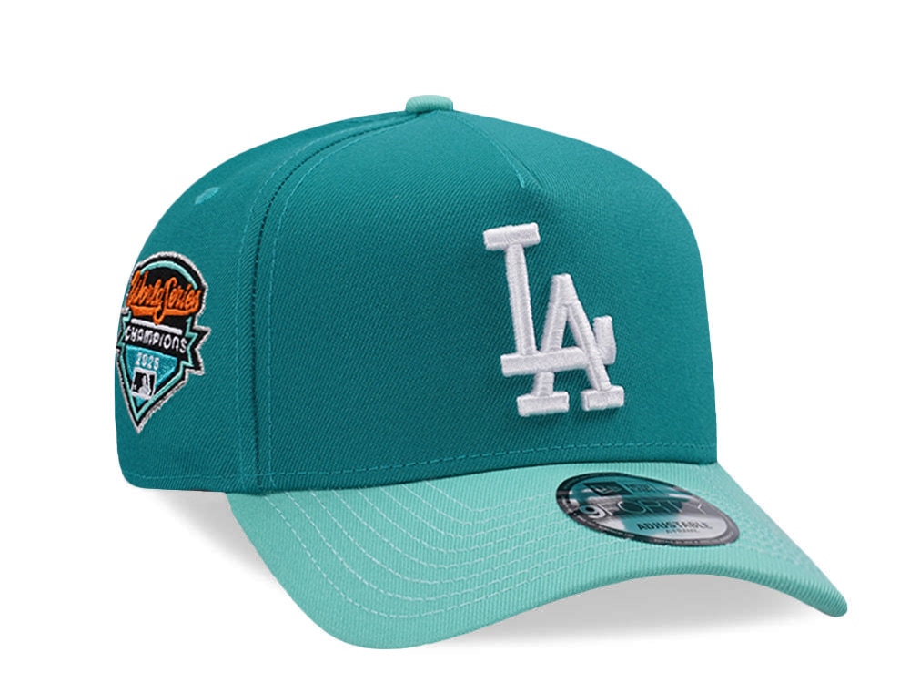 New Era Los Angeles Dodgers World Series Champions Green Two Tone Edition 9Forty A Frame Snapback Casquette