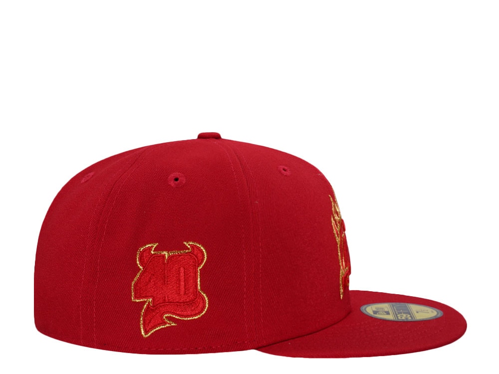 New Era New Jersey Devils 40th Anniversary Scarlet Red Edition 59Fifty Fitted Casquette