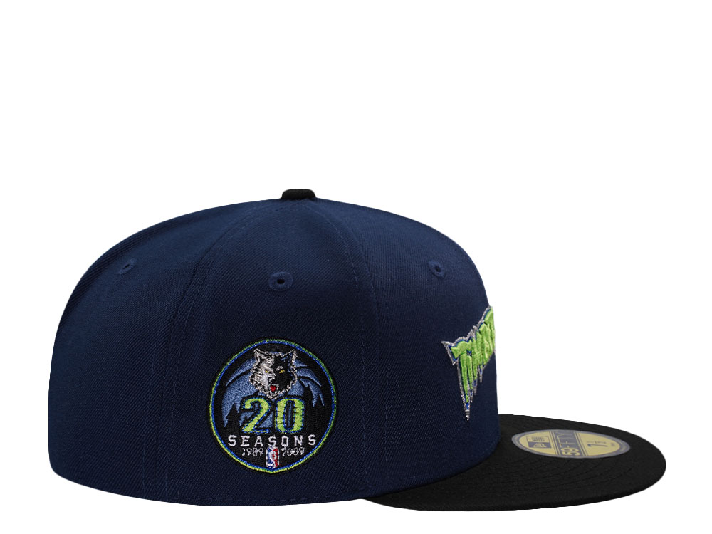 New Era Minnesota Timberwolves 20 Seasons Ocean Blue Two Tone Edition 59Fifty Fitted Casquette