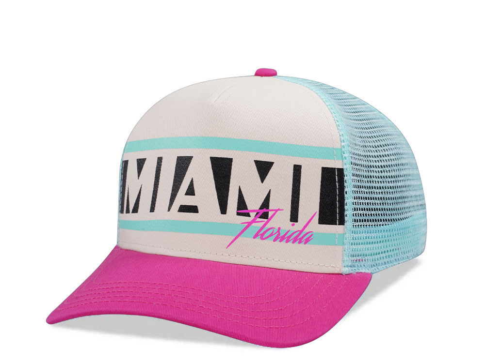American Needle Miami Sinclair Ivory Edition Trucker Snapback Casquette