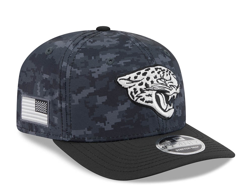 New Era Jacksonville Jaguars NFL Salute to Service 2026 Digi Camo Black 9Seventy Stretch Snapback Casquette