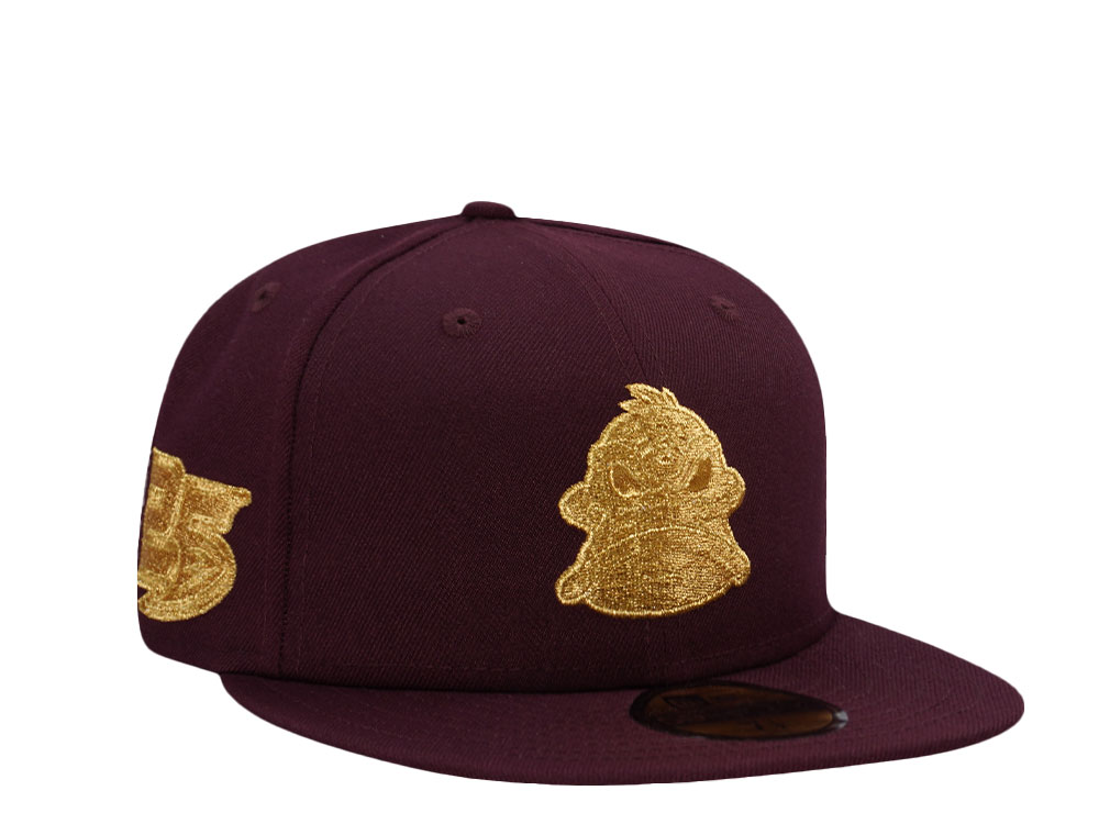 New Era Anaheim Ducks The All Gold Maroon Prime Edition 59Fifty Fitted Casquette