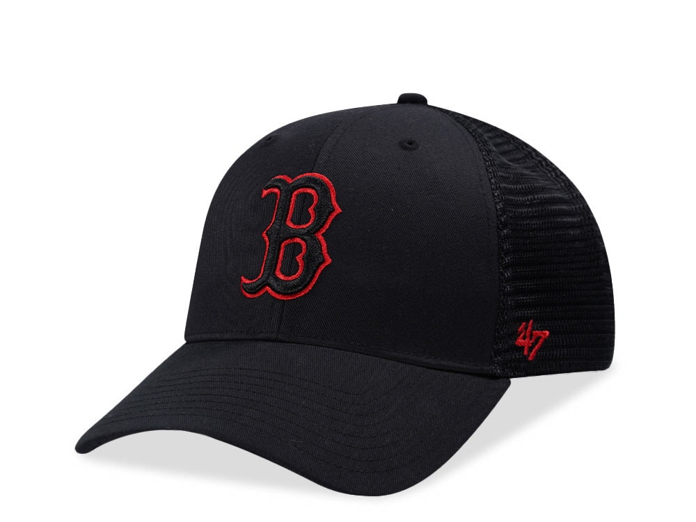 47Brand Boston Red Sox Black MVP Trucker Snapback Casquette