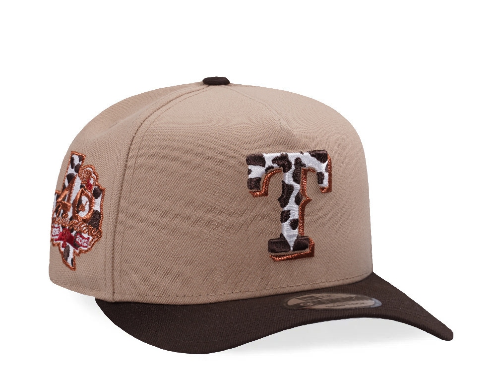 New Era Texas Rangers 40th Anniversary Camel Two Tone Edition 9Fifty A Frame Snapback Casquette