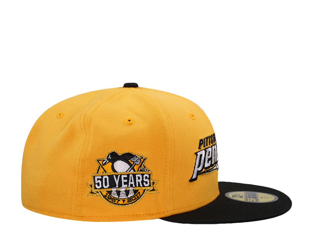 New Era Pittsburgh Penguins 50th Anniversary Two Tone Throwback Edition 59Fifty Fitted Casquette