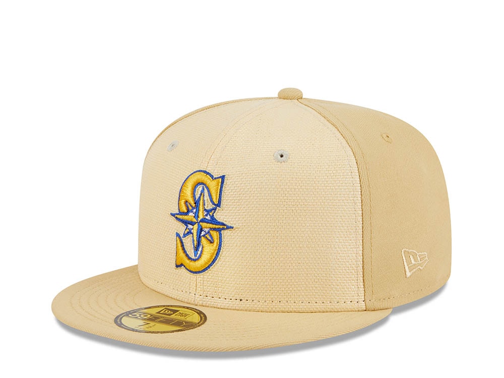 New Era Seattle Mariners 40th Anniversary Raffia Front Vegas Gold Edition 59Fifty Fitted Casquette