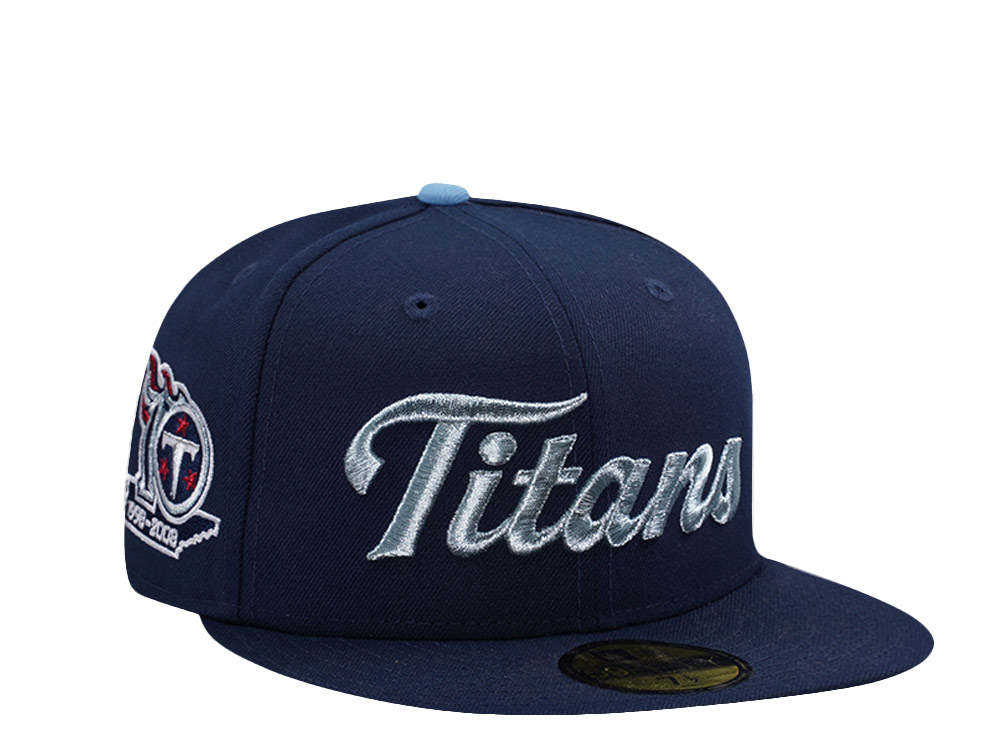 New Era Tennessee Titans 10th Anniversary Ocean Blue Prime Edition 59Fifty Fitted Casquette