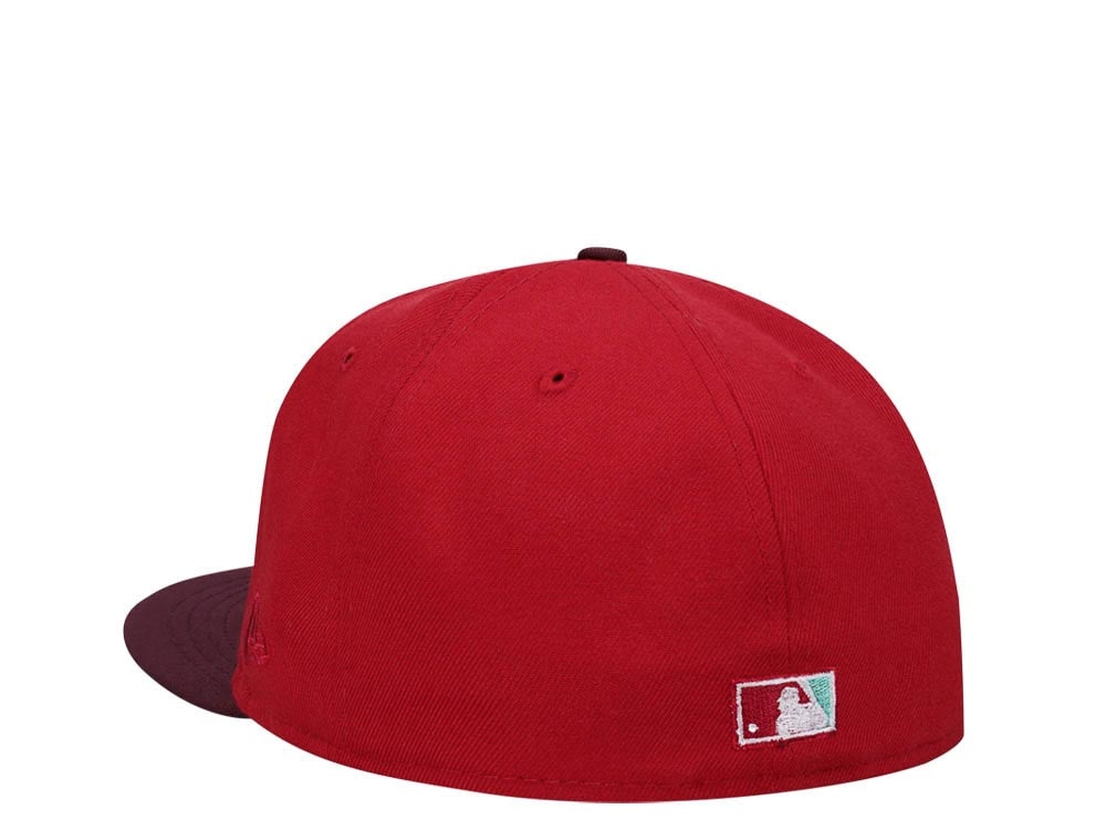New Era Baltimore Orioles 50th Anniversary Mint Merlot Two Tone Edition 59Fifty Fitted Casquette