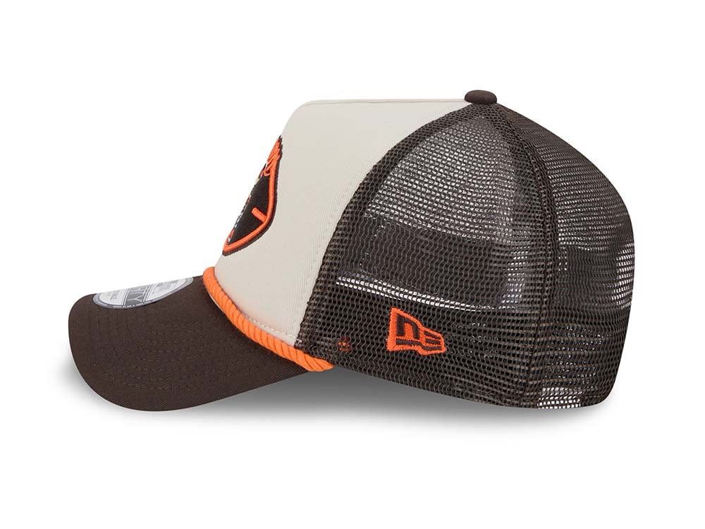 New Era Cleveland Browns Sideline 2024 9Forty A Frame Trucker Snapback Casquette