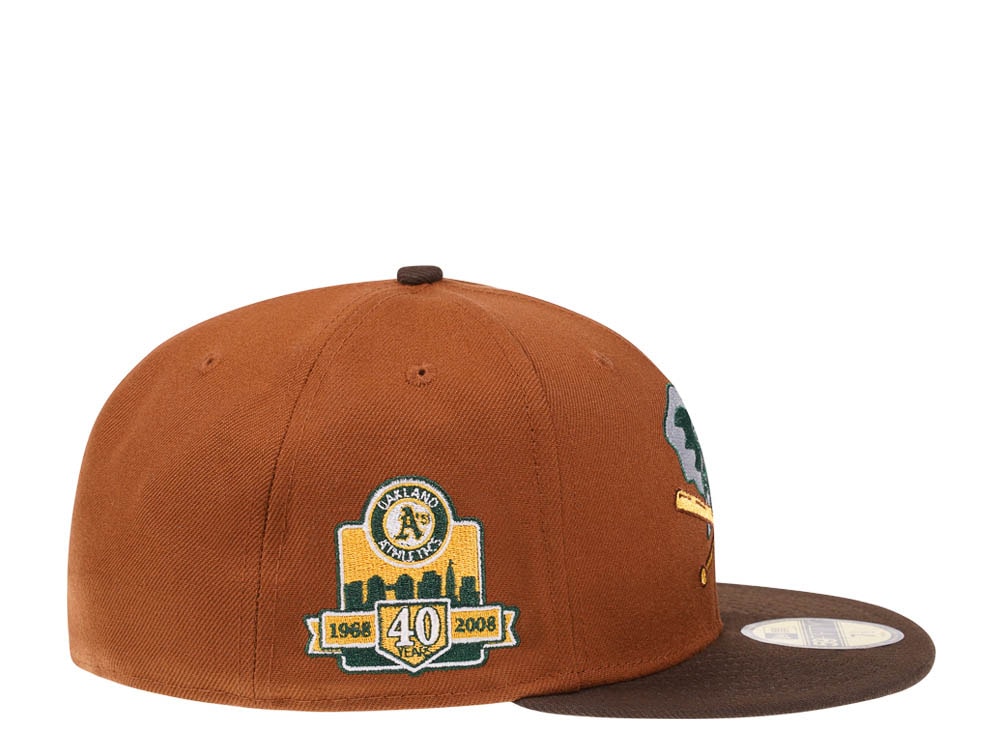 New Era Oakland Athletics 40th Anniversary Bourbon and Suede Edition 59Fifty Fitted Casquette