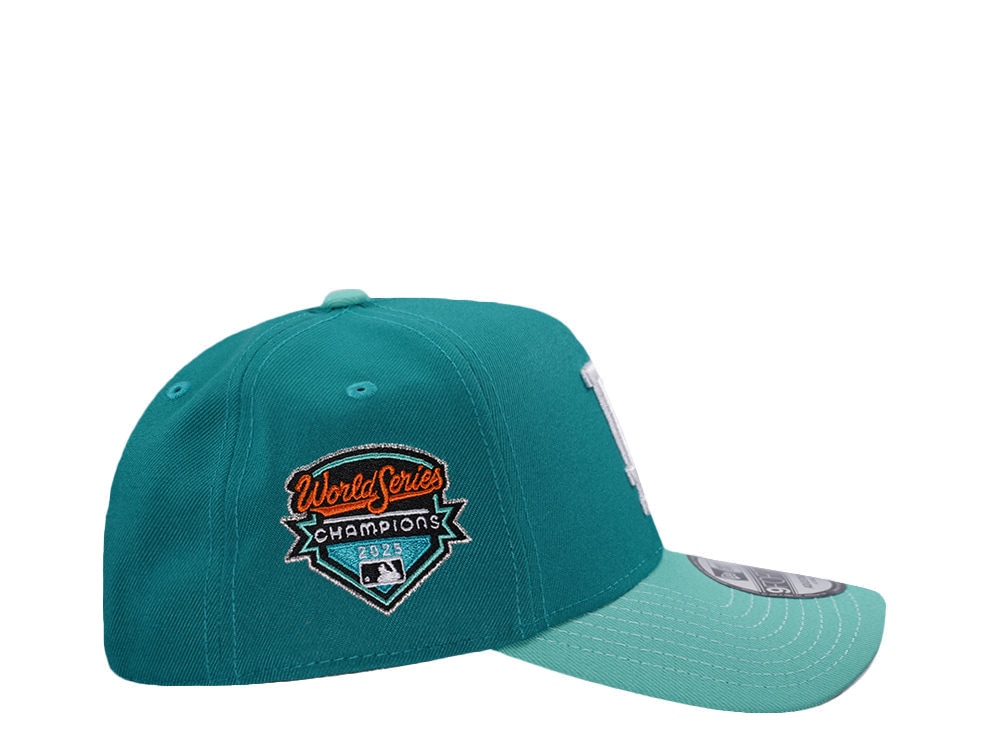 New Era Los Angeles Dodgers World Series Champions Green Two Tone Edition 9Forty A Frame Snapback Casquette