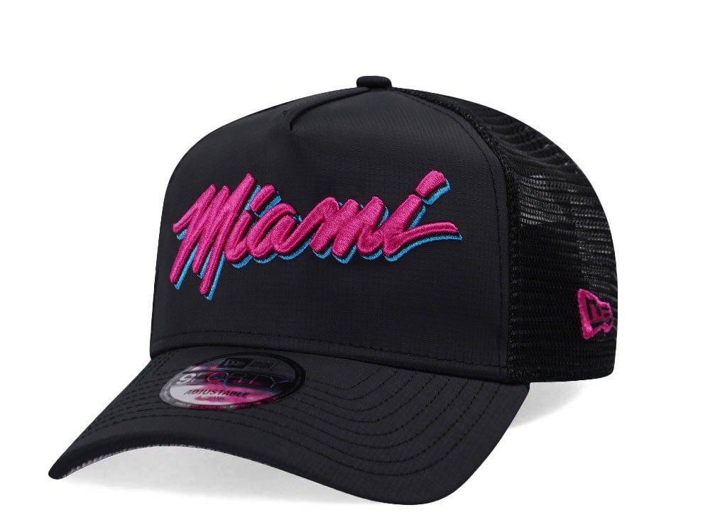 New Era Miami Heat Ripstop Prime Trucker Edition 9Forty A Frame Snapback Casquette