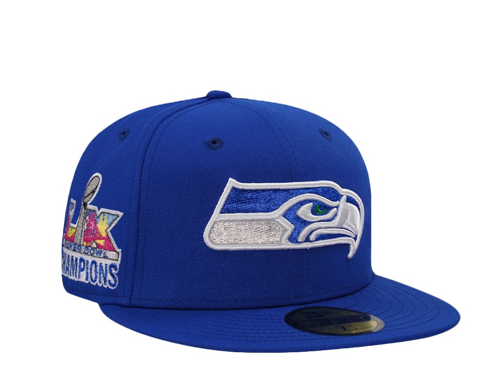 New Era Seattle Seahawks Super Bowl Champions LX Blue Prime Edition 59Fifty Fitted Casquette