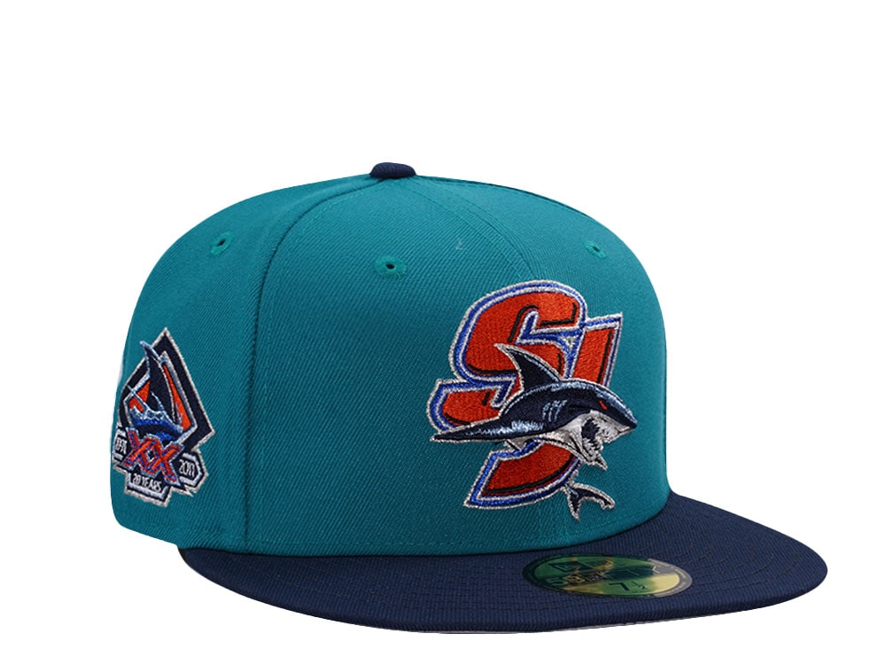 New Era San Jose Sharks 20th Anniversary Aqua Blue Two Tone Edition 59Fifty Fitted Casquette