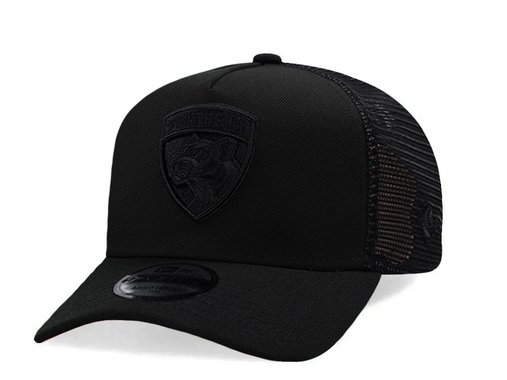 New Era Florida Panthers Black Prime Edition 9Forty A Frame Trucker Snapback Casquette