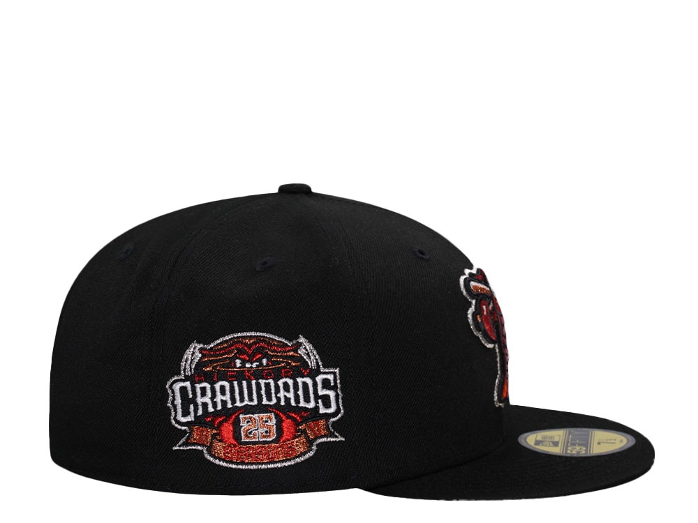 New Era Hickory Crawdads 25 Seasons Black Throwback 59Fifty Fitted Casquette
