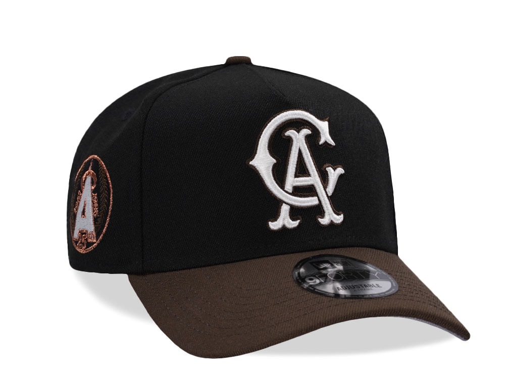 New Era California Angels 25th Anniversary Walnut Two Tone Edition 9Forty A Frame Snapback Casquette
