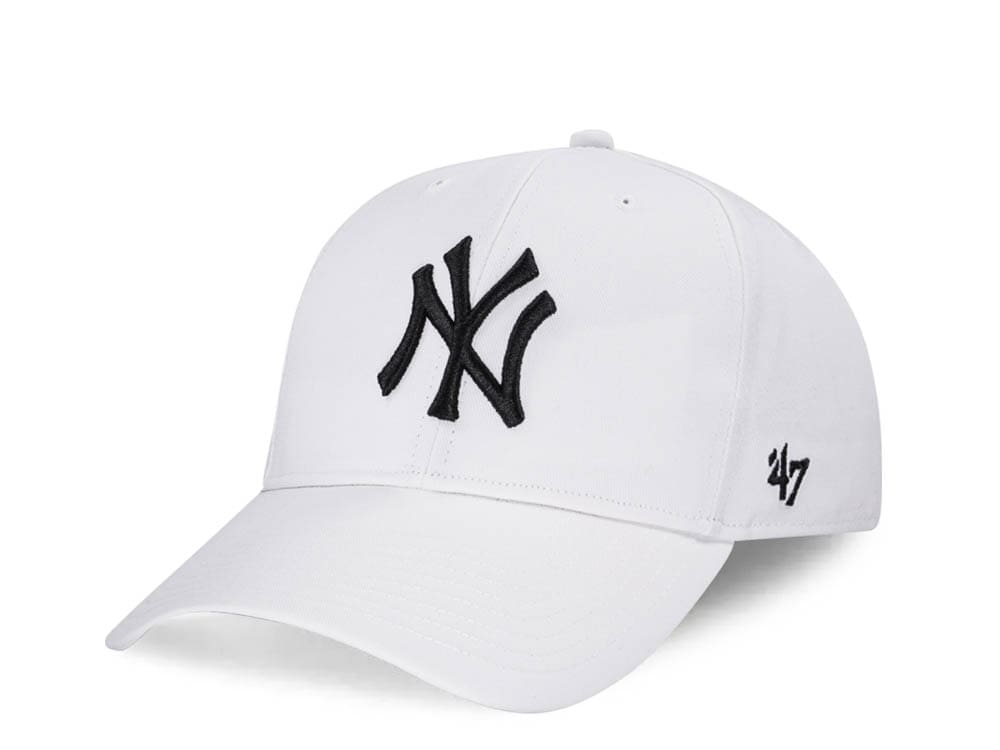 47Brand New York Yankees White Raised Basic MVP Snapback Casquette